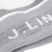 GreenRabbit Golf, J. Lindeberg, Stripe Golf Beanie Stone Grey Melange, Cap - GreenRabbit Golf GOLFFASHION & LIFESTYLE