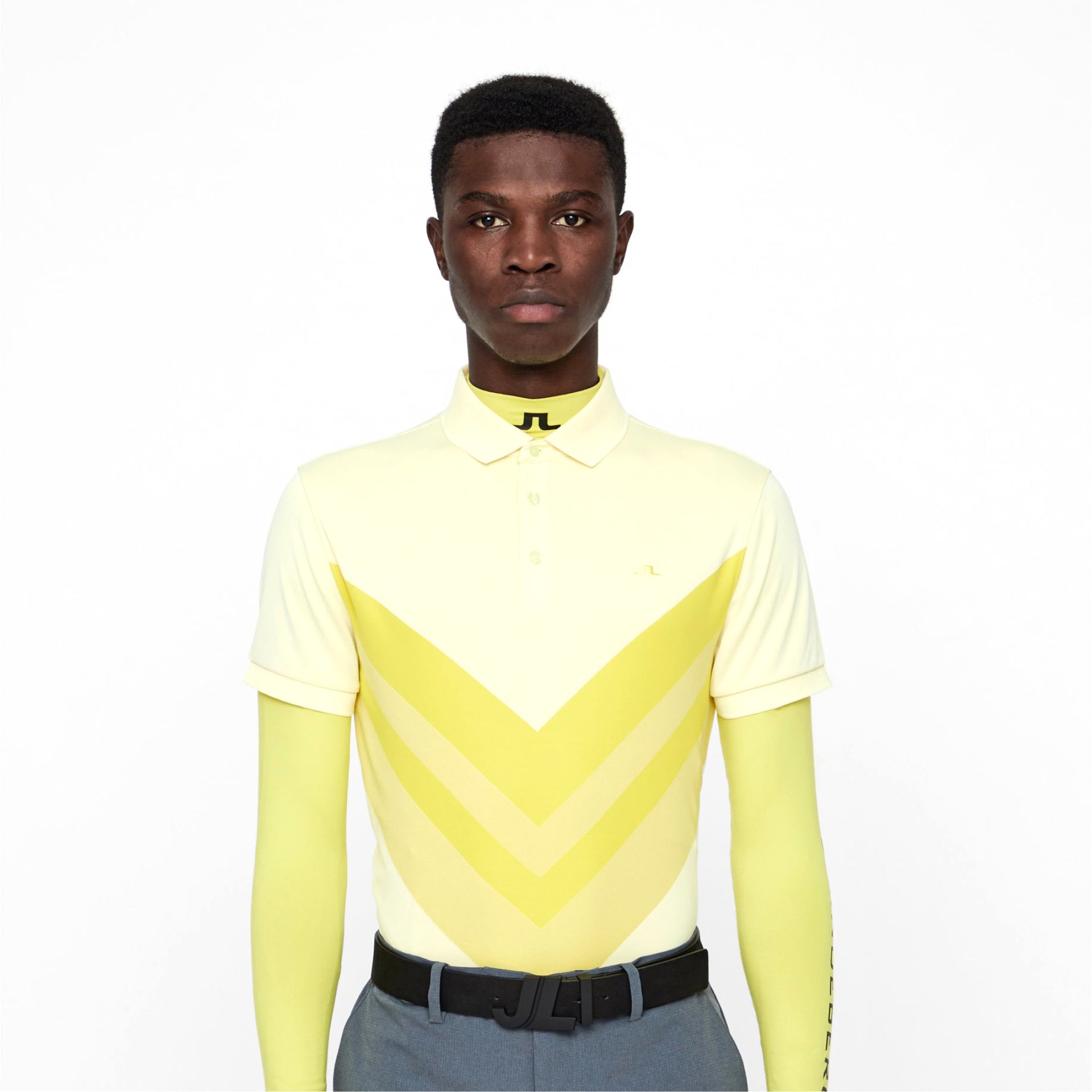 GreenRabbit Golf, J. Lindeberg, M Ace Reg Fit TX Jaquard Pale Lime, Shirt - GreenRabbit Golf GOLFFASHION & LIFESTYLE