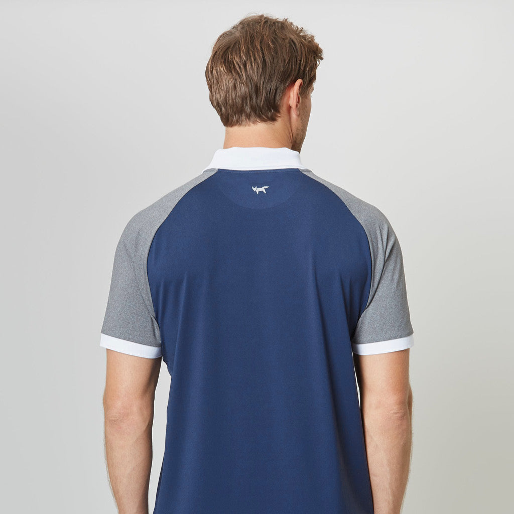 GreenRabbit Golf, Wolsey, Color Block Raglan Polo Total Eclipse, Shirt - GreenRabbit Golf GOLFFASHION & LIFESTYLE