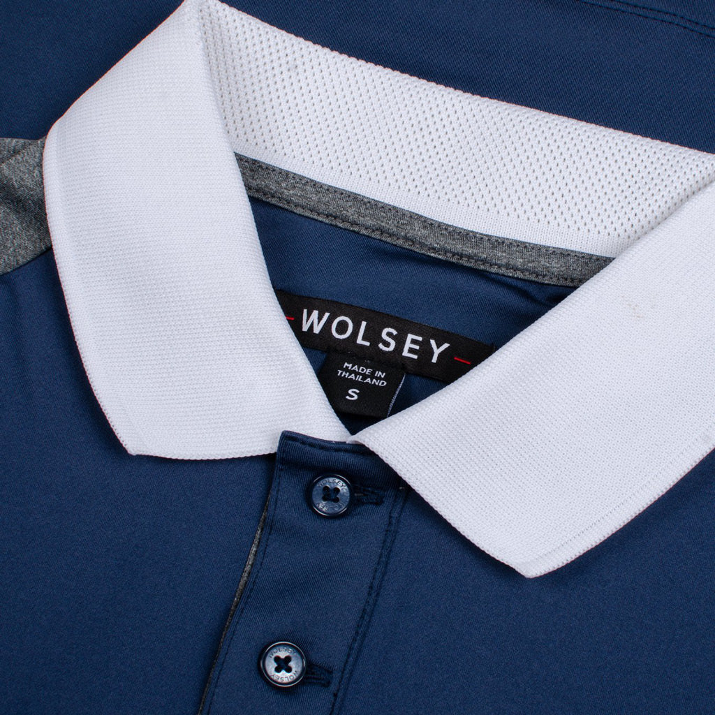 GreenRabbit Golf, Wolsey, Color Block Raglan Polo Total Eclipse, Shirt - GreenRabbit Golf GOLFFASHION & LIFESTYLE