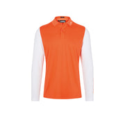 GreenRabbit Golf, J. Lindeberg, Jakob Slim Fit LS Golf Polo Lava Orange, Shirt - GreenRabbit Golf GOLFFASHION & LIFESTYLE
