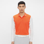 GreenRabbit Golf, J. Lindeberg, Jakob Slim Fit LS Golf Polo Lava Orange, Shirt - GreenRabbit Golf GOLFFASHION & LIFESTYLE