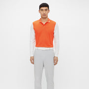 GreenRabbit Golf, J. Lindeberg, Jakob Slim Fit LS Golf Polo Lava Orange, Shirt - GreenRabbit Golf GOLFFASHION & LIFESTYLE