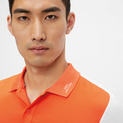 GreenRabbit Golf, J. Lindeberg, Jakob Slim Fit LS Golf Polo Lava Orange, Shirt - GreenRabbit Golf GOLFFASHION & LIFESTYLE