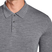 GreenRabbit Golf, G/Fore, LONG SLEEVE POLO COLLAR LIGHT HEATHER GREY, Sweater - GreenRabbit Golf GOLFFASHION & LIFESTYLE