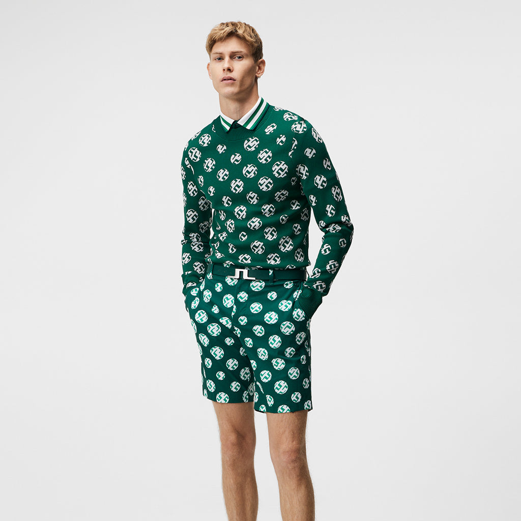 GreenRabbit Golf, J. Lindeberg, J. Lindeberg Gus Jacquard Sweater Rain Forest, Sweater - GreenRabbit Golf GOLFFASHION & LIFESTYLE