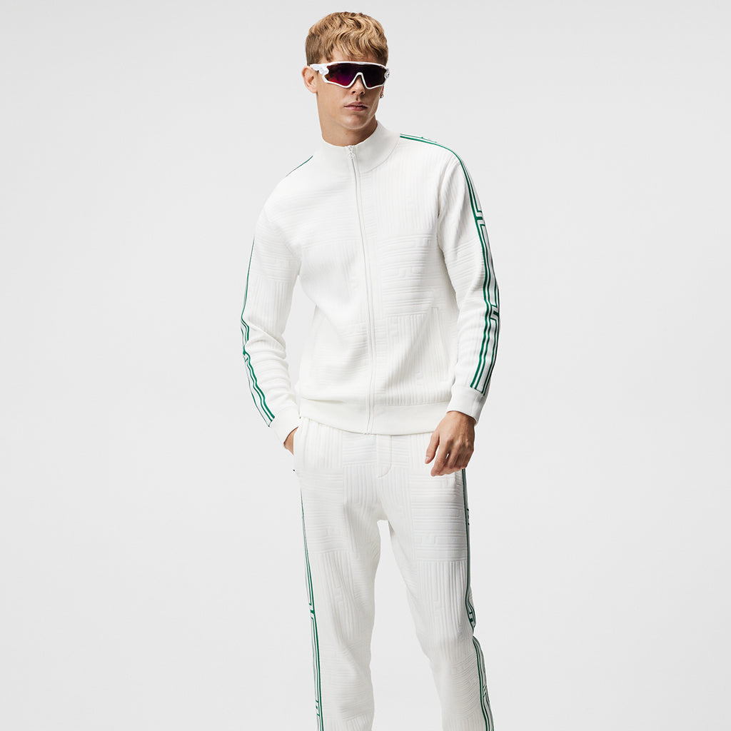 GreenRabbit Golf, J. Lindeberg, J. Lindeberg Robin Knitted Sweater Bridge Stripe Patchwork, Sweater - GreenRabbit Golf GOLFFASHION & LIFESTYLE