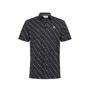 GreenRabbit Golf, Original Penguin, ORIGINAL PENGUIN SS SWINGING PETE NOVELTY PRINT CAVIAR, Shirt - GreenRabbit Golf GOLFFASHION & LIFESTYLE