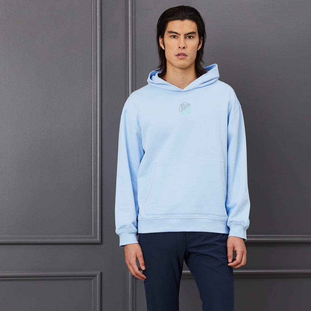 GreenRabbit Golf, G/Fore, G/FORE WORLDWIDE STATEMENT PULLOVER HOODIE SKY, Sweater - GreenRabbit Golf GOLFFASHION & LIFESTYLE