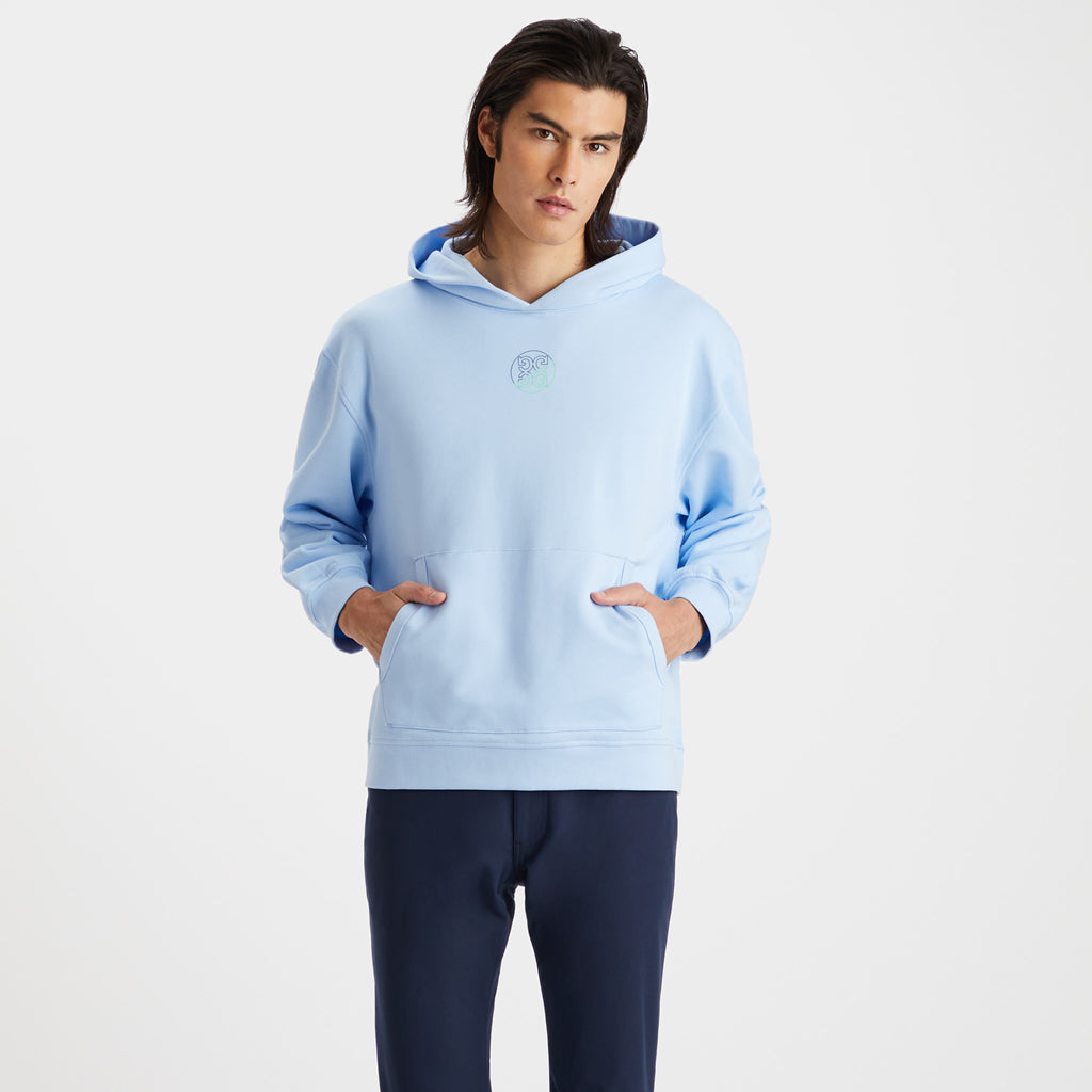 GreenRabbit Golf, G/Fore, G/FORE WORLDWIDE STATEMENT PULLOVER HOODIE SKY, Sweater - GreenRabbit Golf GOLFFASHION & LIFESTYLE