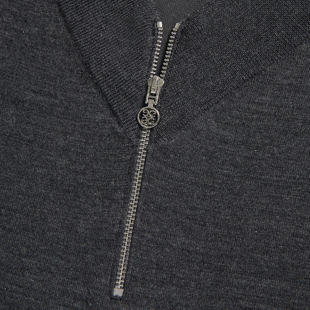 GreenRabbit Golf, G/Fore, G/FORE V NECK QUARTER ZIP SWEATER DARK CHARCOAL HEATHER, Sweater - GreenRabbit Golf GOLFFASHION & LIFESTYLE