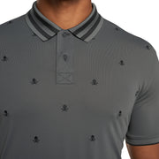 GreenRabbit Golf, G/Fore, Skull & T's Embroidered Polo Tech Pique Charcoal, Shirt - GreenRabbit Golf GOLFFASHION & LIFESTYLE