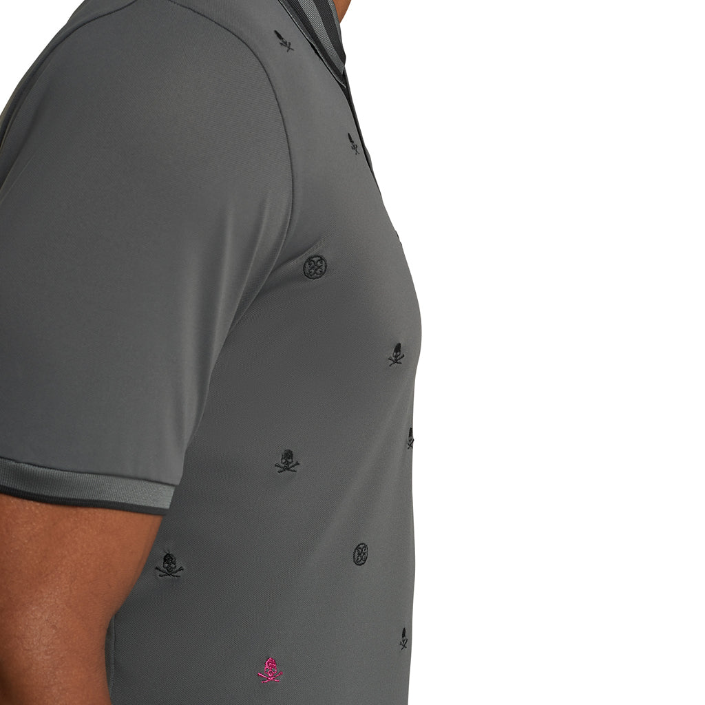 GreenRabbit Golf, G/Fore, Skull & T's Embroidered Polo Tech Pique Charcoal, Shirt - GreenRabbit Golf GOLFFASHION & LIFESTYLE