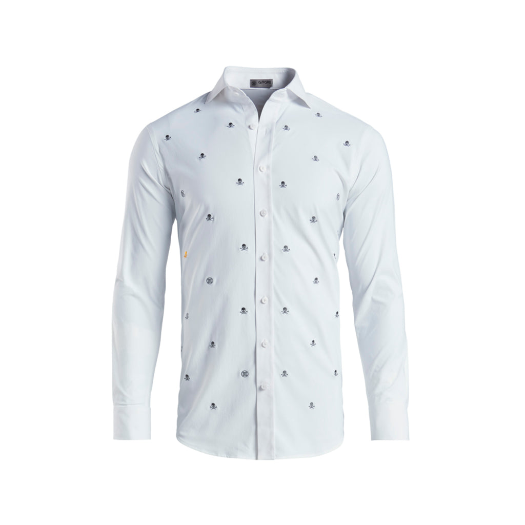 GreenRabbit Golf, G/Fore, Modern Spread Skull & T's Woven Technical Stretch Nylon Snow, Shirt - GreenRabbit Golf GOLFFASHION & LIFESTYLE