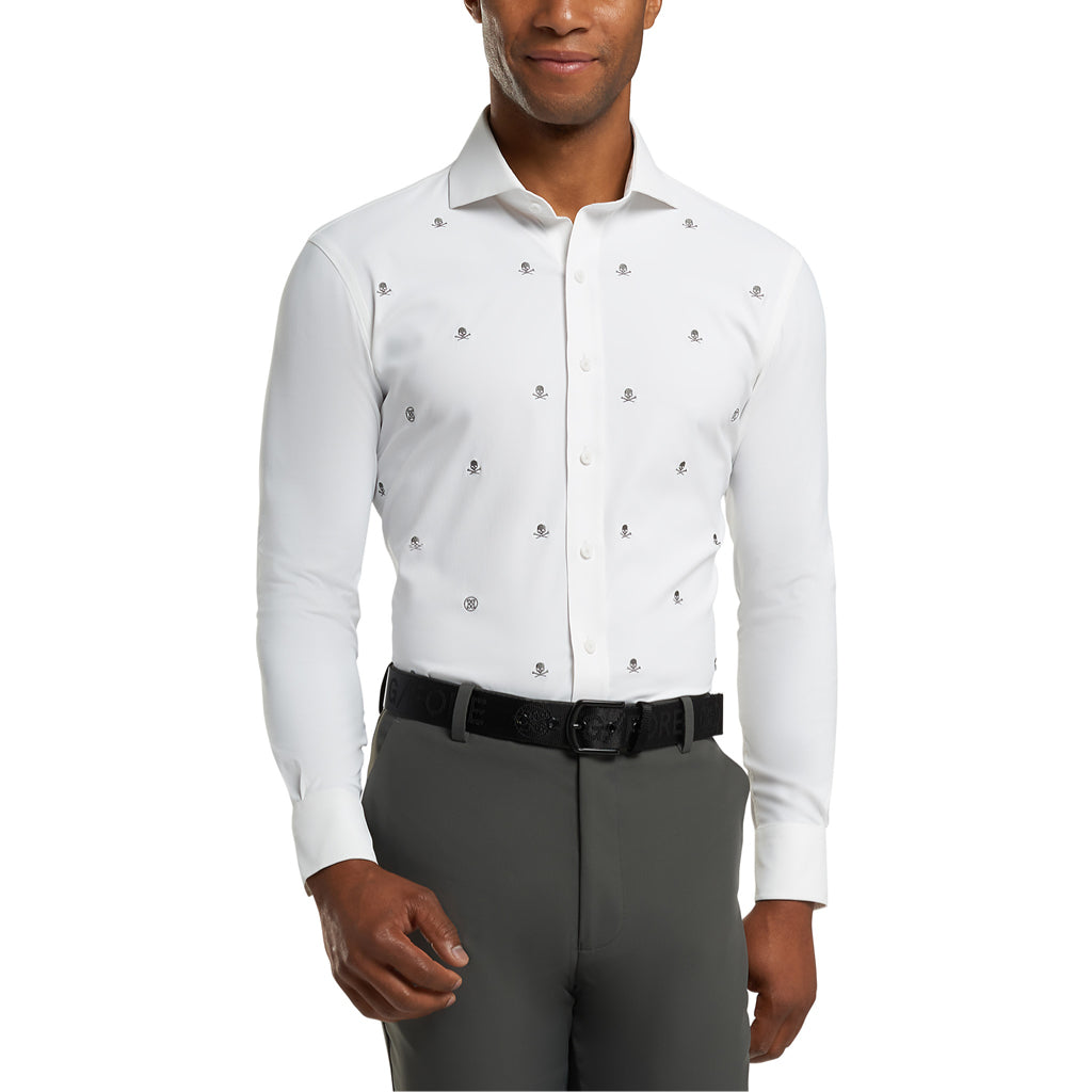 GreenRabbit Golf, G/Fore, Modern Spread Skull & T's Woven Technical Stretch Nylon Snow, Shirt - GreenRabbit Golf GOLFFASHION & LIFESTYLE