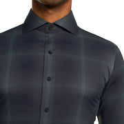 GreenRabbit Golf, G/Fore, Modern Plaid Woven Technical Stretch Nylon Onyx/Charcoal, Shirt - GreenRabbit Golf GOLFFASHION & LIFESTYLE