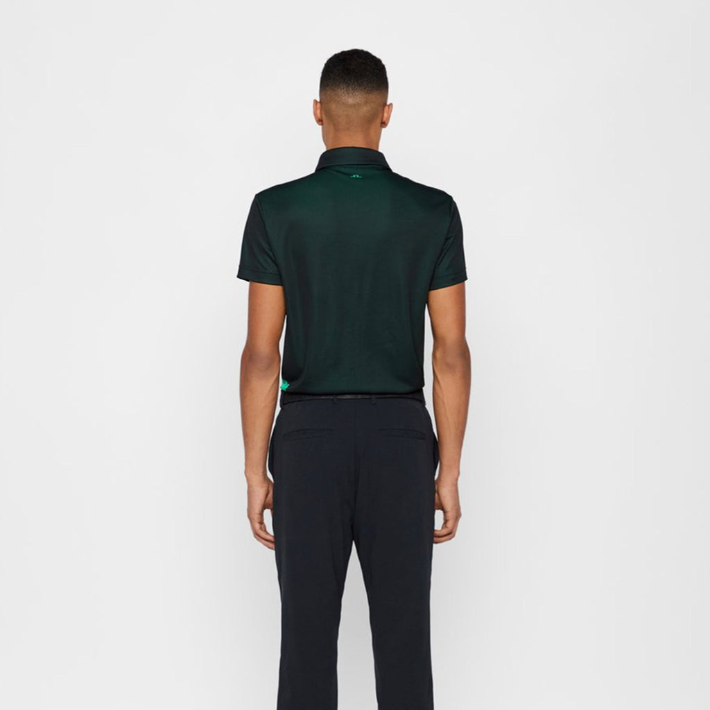 GreenRabbit Golf, J. Lindeberg, M Nash Reg Fit TX Jaquard Black / Stan Green, Shirt - GreenRabbit Golf GOLFFASHION & LIFESTYLE