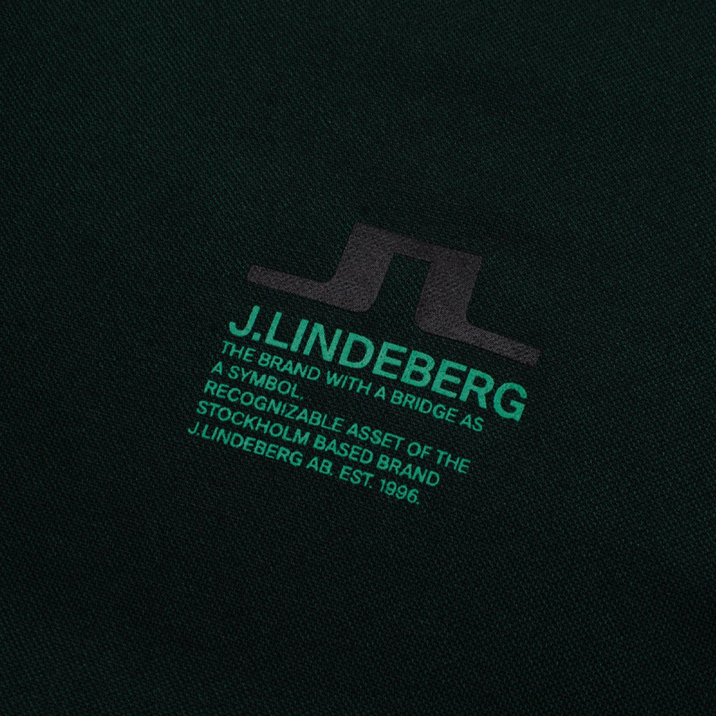 GreenRabbit Golf, J. Lindeberg, M Nash Reg Fit TX Jaquard Black / Stan Green, Shirt - GreenRabbit Golf GOLFFASHION & LIFESTYLE