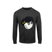 GreenRabbit Golf, Malbon by Lyle & Scott, Malbon x L&S Knitted Crewneck Sweater Charcoal, Sweater - GreenRabbit Golf GOLFFASHION & LIFESTYLE