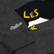 GreenRabbit Golf, Malbon by Lyle & Scott, Malbon x L&S Knitted Crewneck Sweater Charcoal, Sweater - GreenRabbit Golf GOLFFASHION & LIFESTYLE