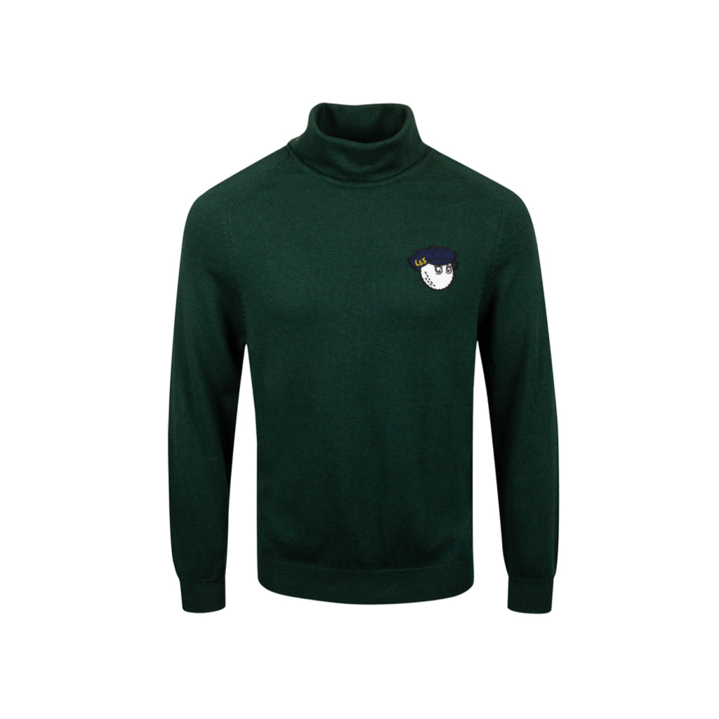 GreenRabbit Golf, Malbon by Lyle & Scott, Malbon x L&S Rollneck Sweater Jade Green, Sweater - GreenRabbit Golf GOLFFASHION & LIFESTYLE