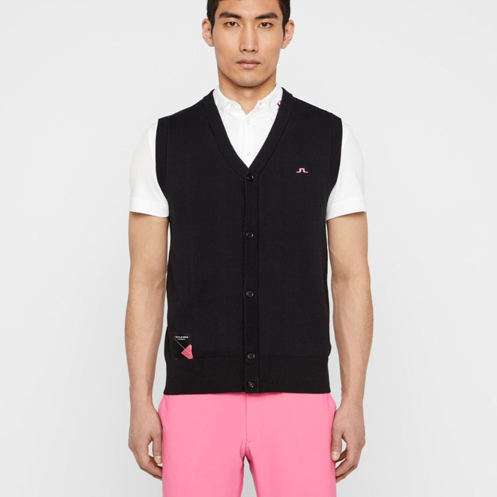GreenRabbit Golf, J. Lindeberg, M Edmund Archived Pima Cotton Black, Pullunder - GreenRabbit Golf GOLFFASHION & LIFESTYLE
