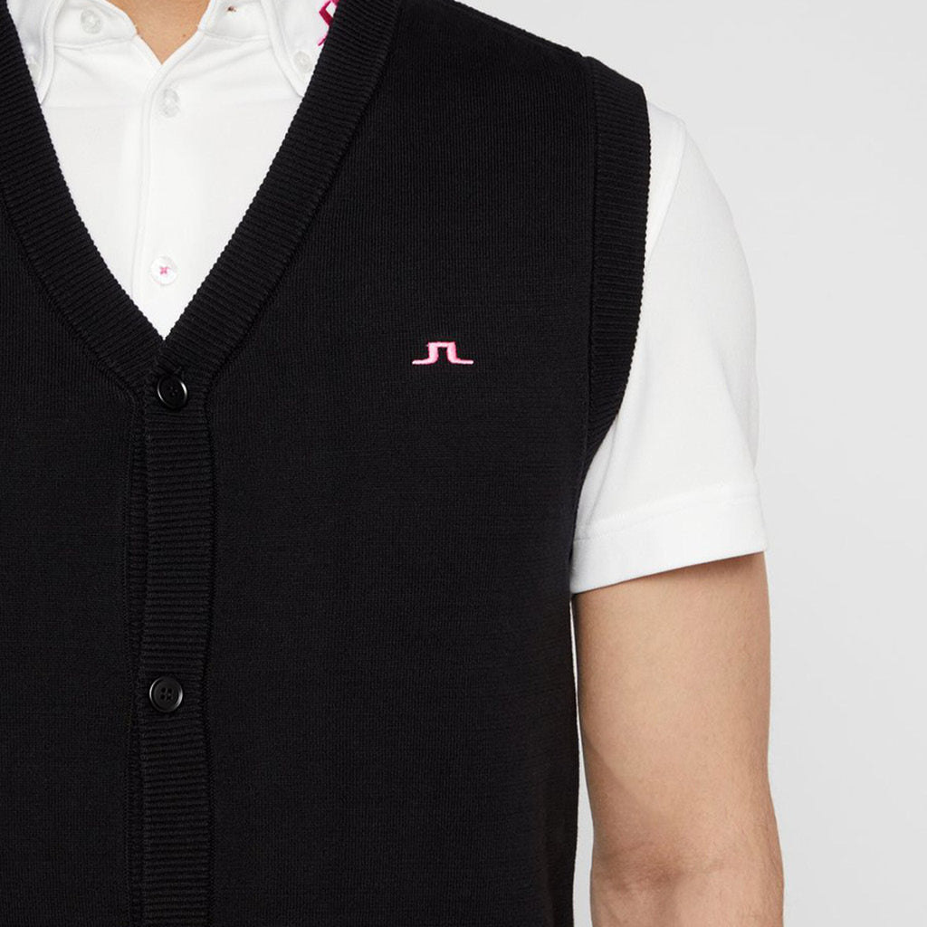 GreenRabbit Golf, J. Lindeberg, M Edmund Archived Pima Cotton Black, Pullunder - GreenRabbit Golf GOLFFASHION & LIFESTYLE