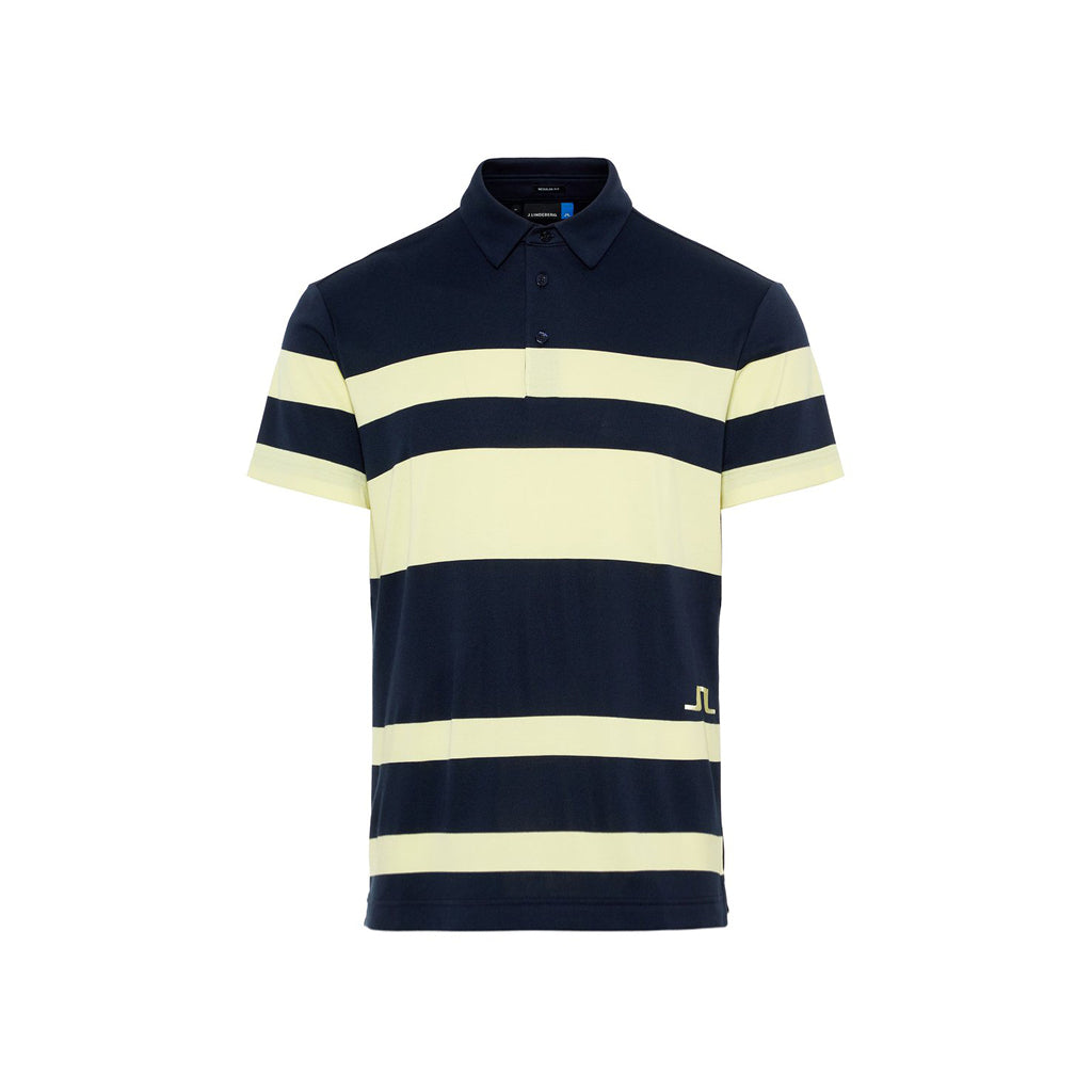 GreenRabbit Golf, J. Lindeberg, M Malte Reg Fit Club Pique Still Yellow / JL Navy, Shirt - GreenRabbit Golf GOLFFASHION & LIFESTYLE