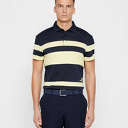 GreenRabbit Golf, J. Lindeberg, M Malte Reg Fit Club Pique Still Yellow / JL Navy, Shirt - GreenRabbit Golf GOLFFASHION & LIFESTYLE