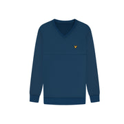 GreenRabbit Golf, Lyle & Scott, V-Neck Colour Block Midlayer Deep Fjord / Lime Green, Sweater - GreenRabbit Golf GOLFFASHION & LIFESTYLE