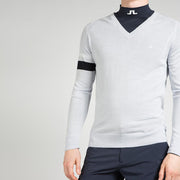 GreenRabbit Golf, J. Lindeberg, Kristoffer Sweater Merino Stone Grey, Sweater - GreenRabbit Golf GOLFFASHION & LIFESTYLE