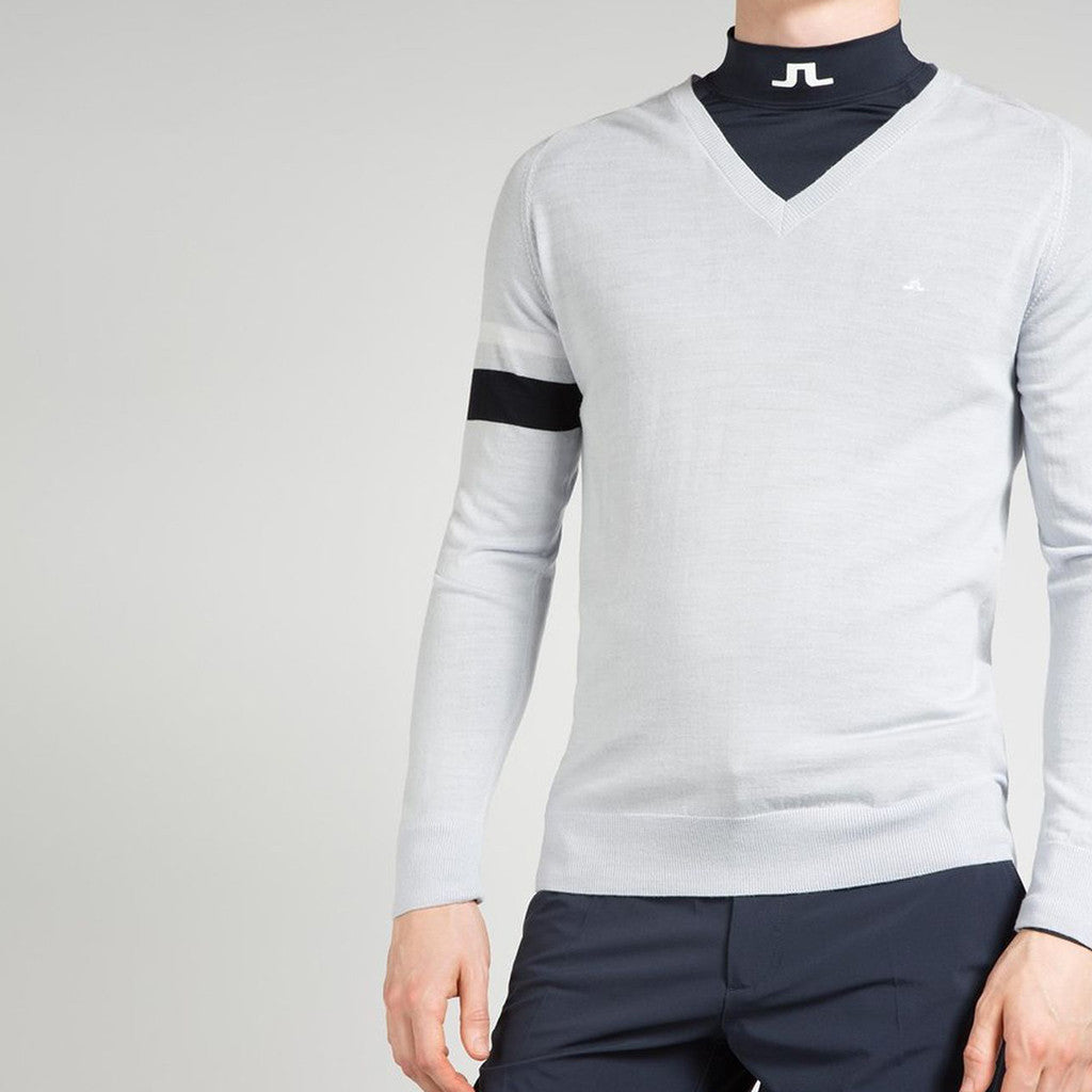 GreenRabbit Golf, J. Lindeberg, Kristoffer Sweater Merino Stone Grey, Sweater - GreenRabbit Golf GOLFFASHION & LIFESTYLE