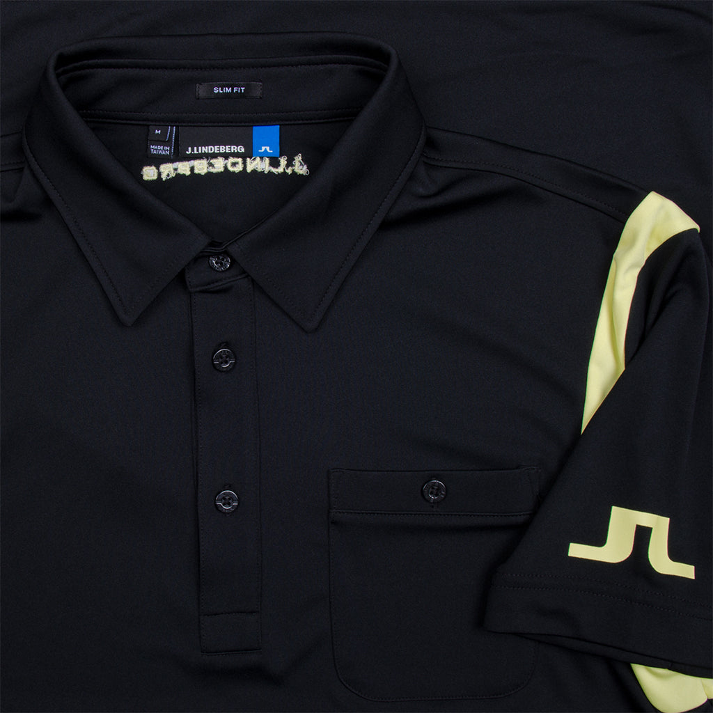 GreenRabbit Golf, J. Lindeberg, Dolph Slim TX Jersey Black, Shirt - GreenRabbit Golf GOLFFASHION & LIFESTYLE