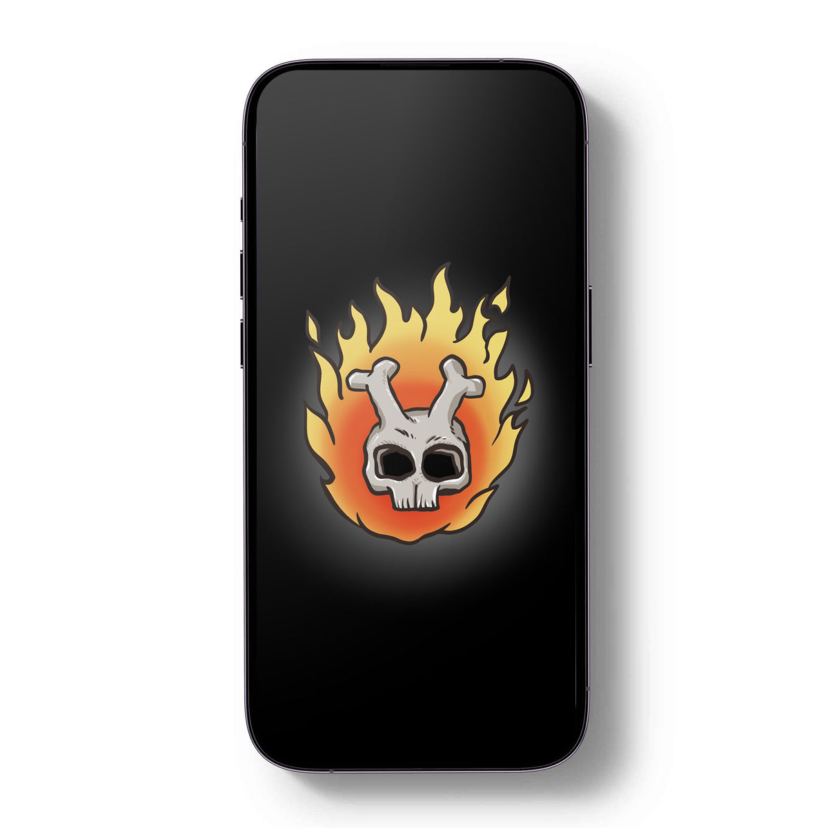 Burning skull - Phone Wallpaper