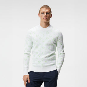 J. Lindeberg Gus Jacquard Sweater White Sphere Dot