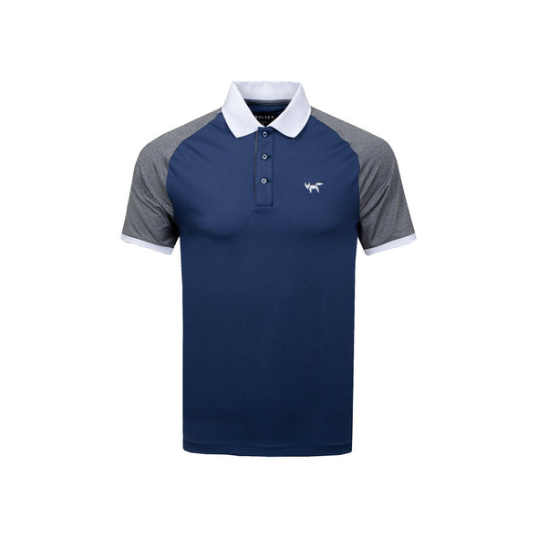 GreenRabbit Golf, Wolsey, Color Block Raglan Polo Total Eclipse, Shirt - GreenRabbit Golf GOLFFASHION & LIFESTYLE