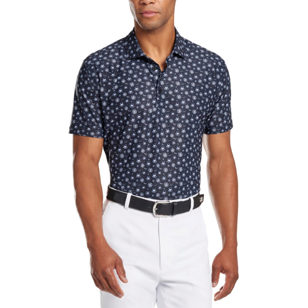 GreenRabbit Golf, G/Fore, SKETCH PRINTED POLO ONYX, Shirt - GreenRabbit Golf GOLFFASHION & LIFESTYLE