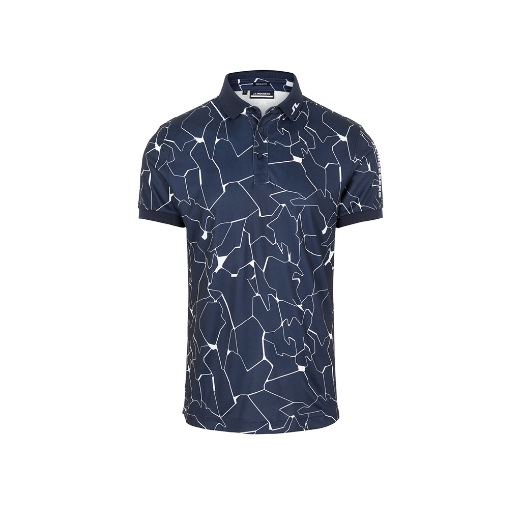 GreenRabbit Golf, J. Lindeberg, Tour Tech Reg Fit Print Polo Lit Navy, Shirt - GreenRabbit Golf GOLFFASHION & LIFESTYLE