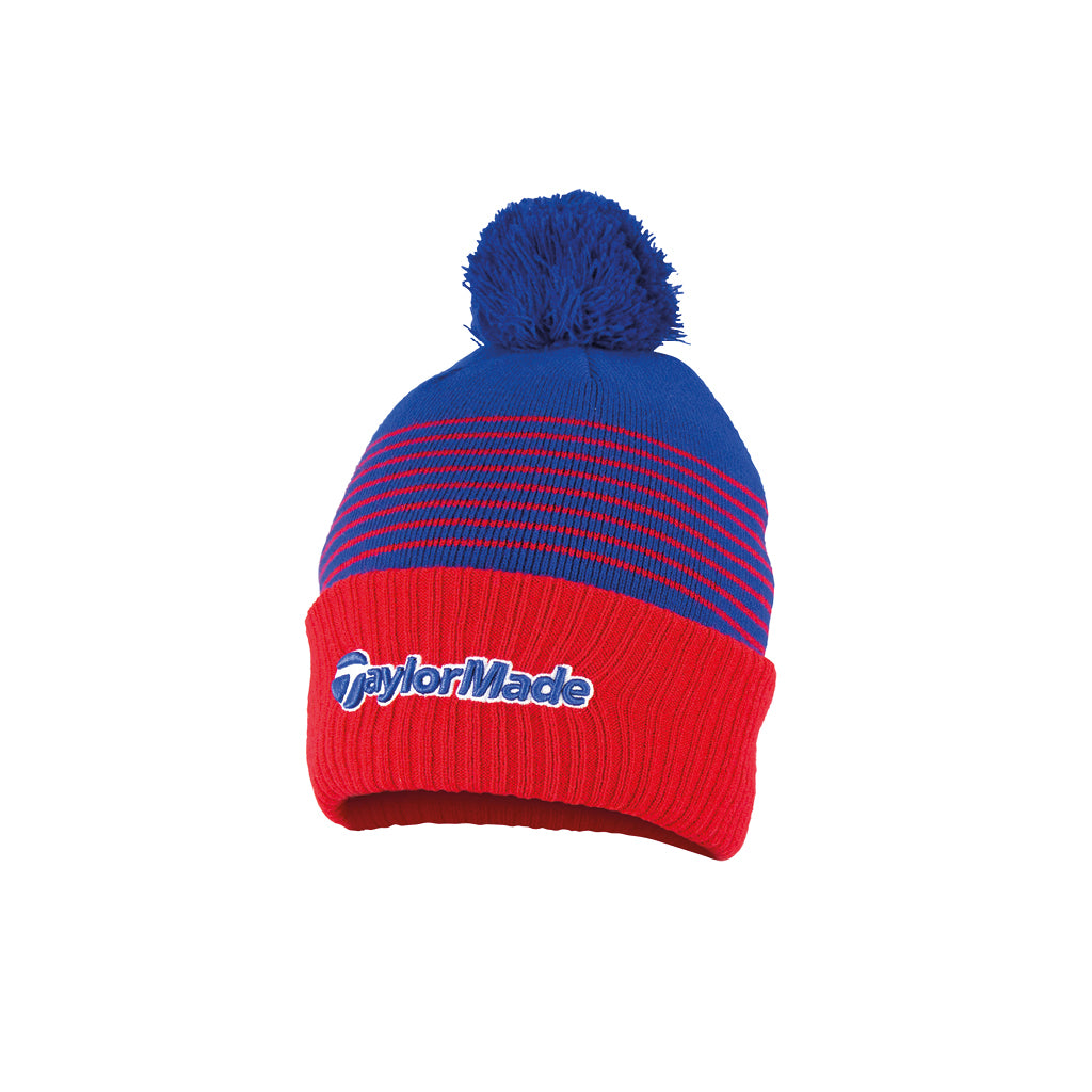 GreenRabbit Golf, TaylorMade, Bobble Beanie Red/Blue, Cap - GreenRabbit Golf GOLFFASHION & LIFESTYLE