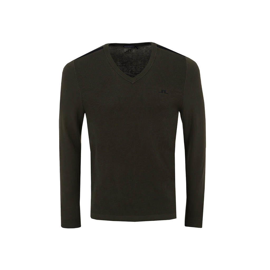 GreenRabbit Golf, J. Lindeberg, Marcus Zipped Golf Sweater Grape Leaf, Sweater - GreenRabbit Golf GOLFFASHION & LIFESTYLE