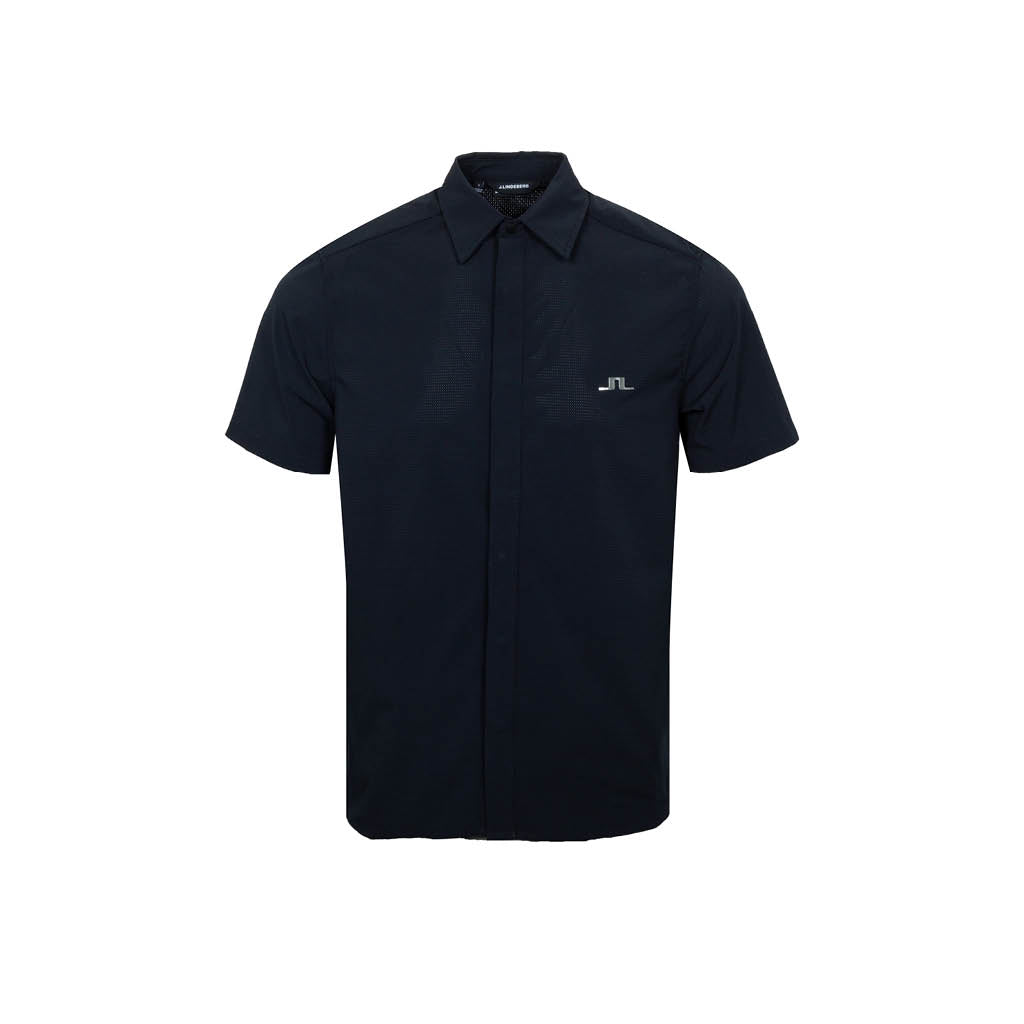 GreenRabbit Golf, J. Lindeberg, Vent Reg Fit Golf Shirt Black, Shirt - GreenRabbit Golf GOLFFASHION & LIFESTYLE