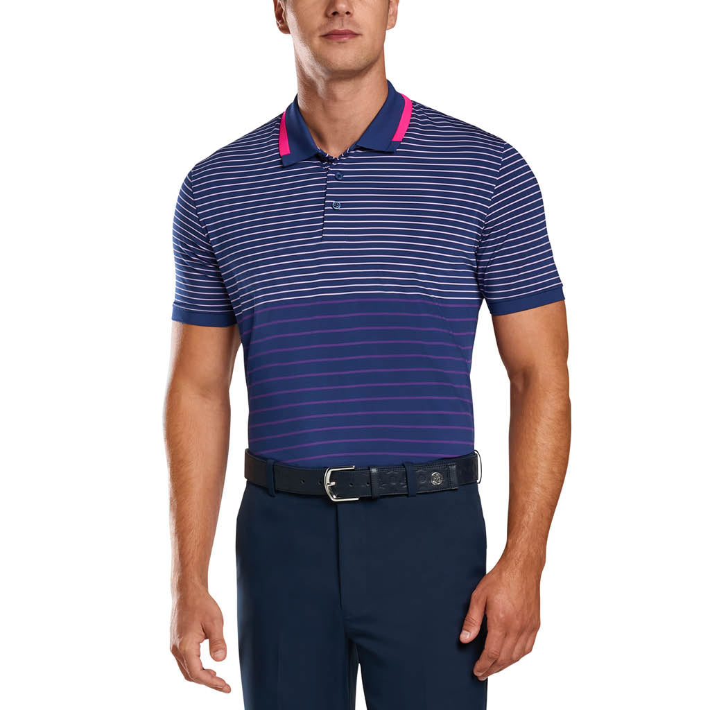 GreenRabbit Golf, G/Fore, 2 TONE STRIPE POLO BLUEPRINT, Shirt - GreenRabbit Golf GOLFFASHION & LIFESTYLE