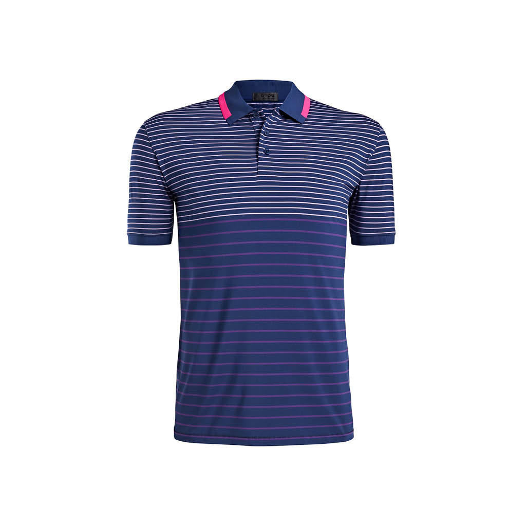 GreenRabbit Golf, G/Fore, 2 TONE STRIPE POLO BLUEPRINT, Shirt - GreenRabbit Golf GOLFFASHION & LIFESTYLE