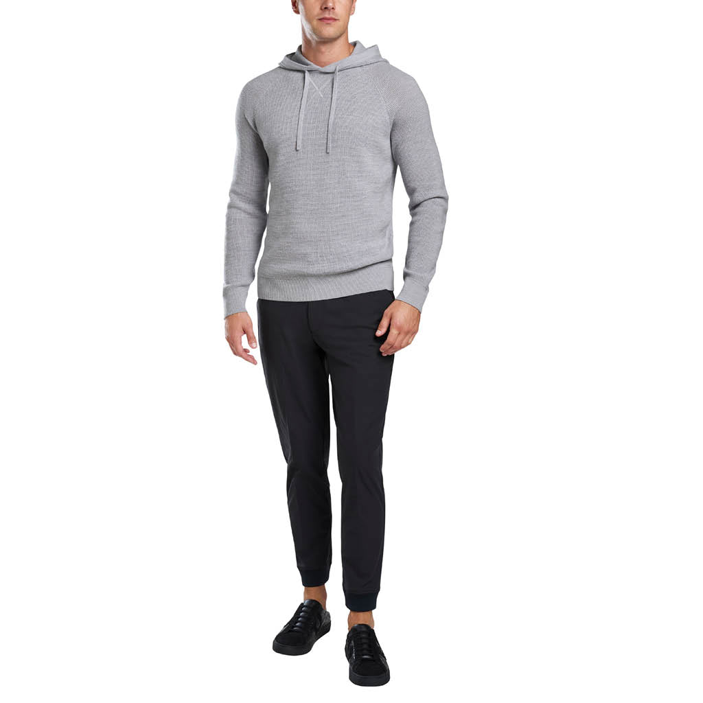 GreenRabbit Golf, G/Fore, MERINO WOOL WAFFLE PULLOVER LIGHT HEATHER GREY, Sweater - GreenRabbit Golf GOLFFASHION & LIFESTYLE