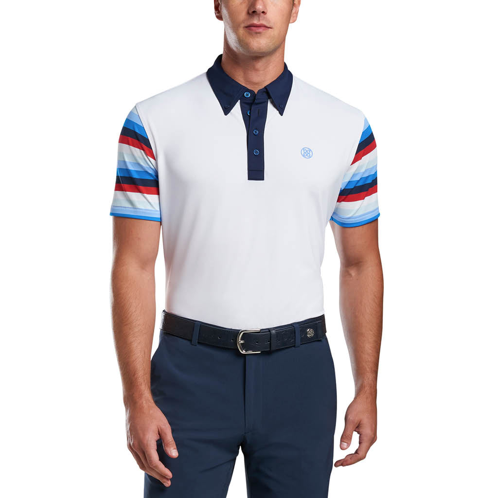 GreenRabbit Golf, G/Fore, OFFSET STRIPE POLO SNOW, Shirt - GreenRabbit Golf GOLFFASHION & LIFESTYLE