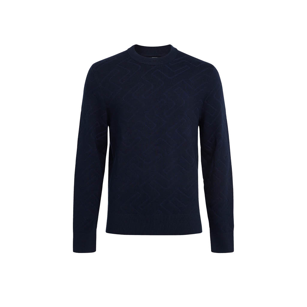 GreenRabbit Golf, J. Lindeberg, Bridge Mono Golf Sweater Navy Blazer Bridge Monogram, Sweater - GreenRabbit Golf GOLFFASHION & LIFESTYLE