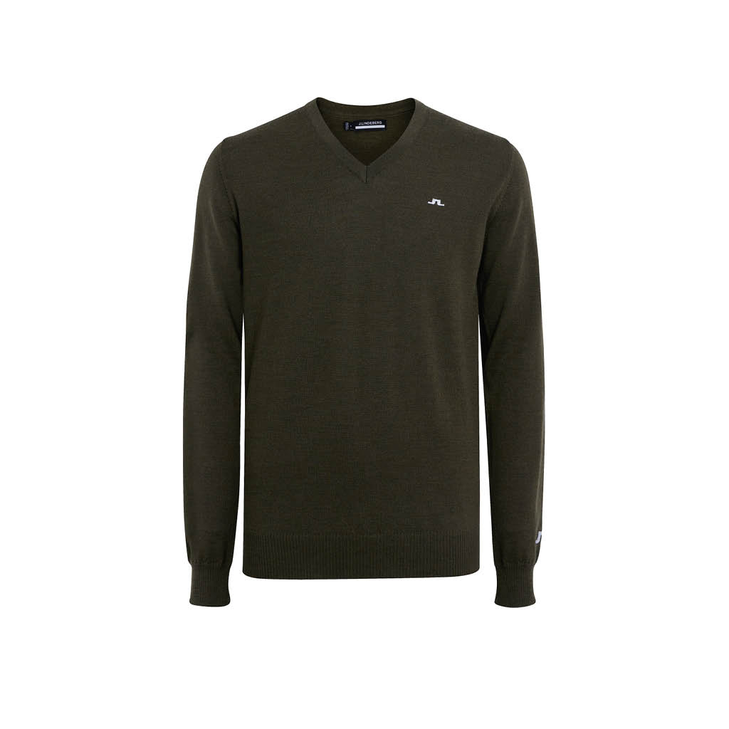 GreenRabbit Golf, J. Lindeberg, Lymann V-Neck Golf Sweater Grape Leaf, Sweater - GreenRabbit Golf GOLFFASHION & LIFESTYLE