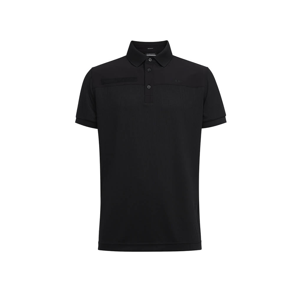 GreenRabbit Golf, J. Lindeberg, Prince Regular Golf Polo Black, Shirt - GreenRabbit Golf GOLFFASHION & LIFESTYLE