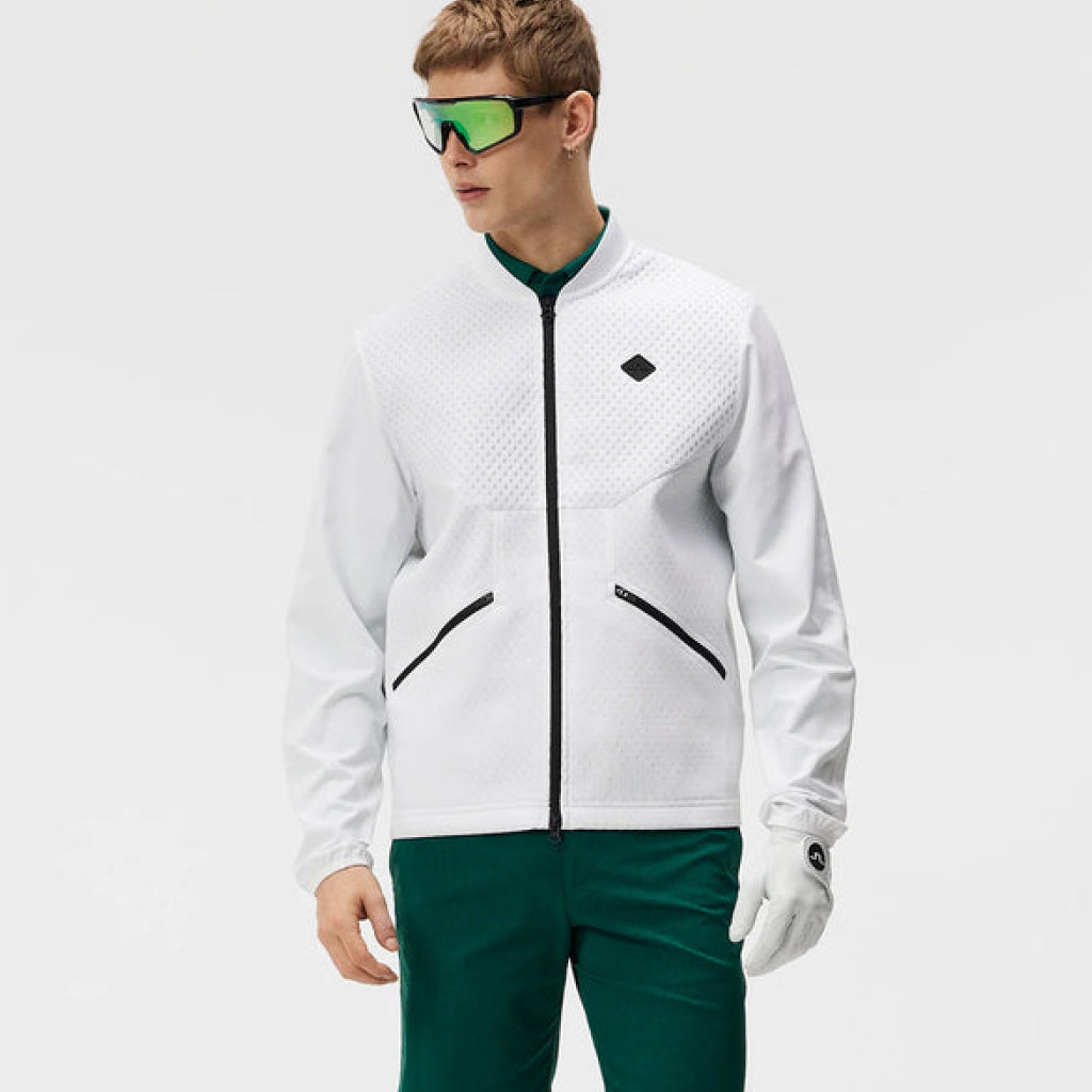 GreenRabbit Golf, J. Lindeberg, J. Lindeberg DIAMOND TECH BOMBER White, Sweater - GreenRabbit Golf GOLFFASHION & LIFESTYLE