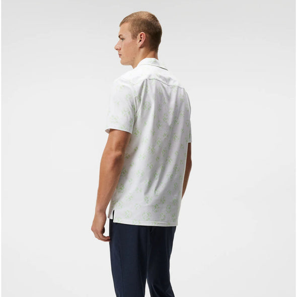 GreenRabbit Golf, J. Lindeberg, J. Lindeberg Resort Reg Fit Shirt Print White Sphere Dot, Shirt - GreenRabbit Golf GOLFFASHION & LIFESTYLE